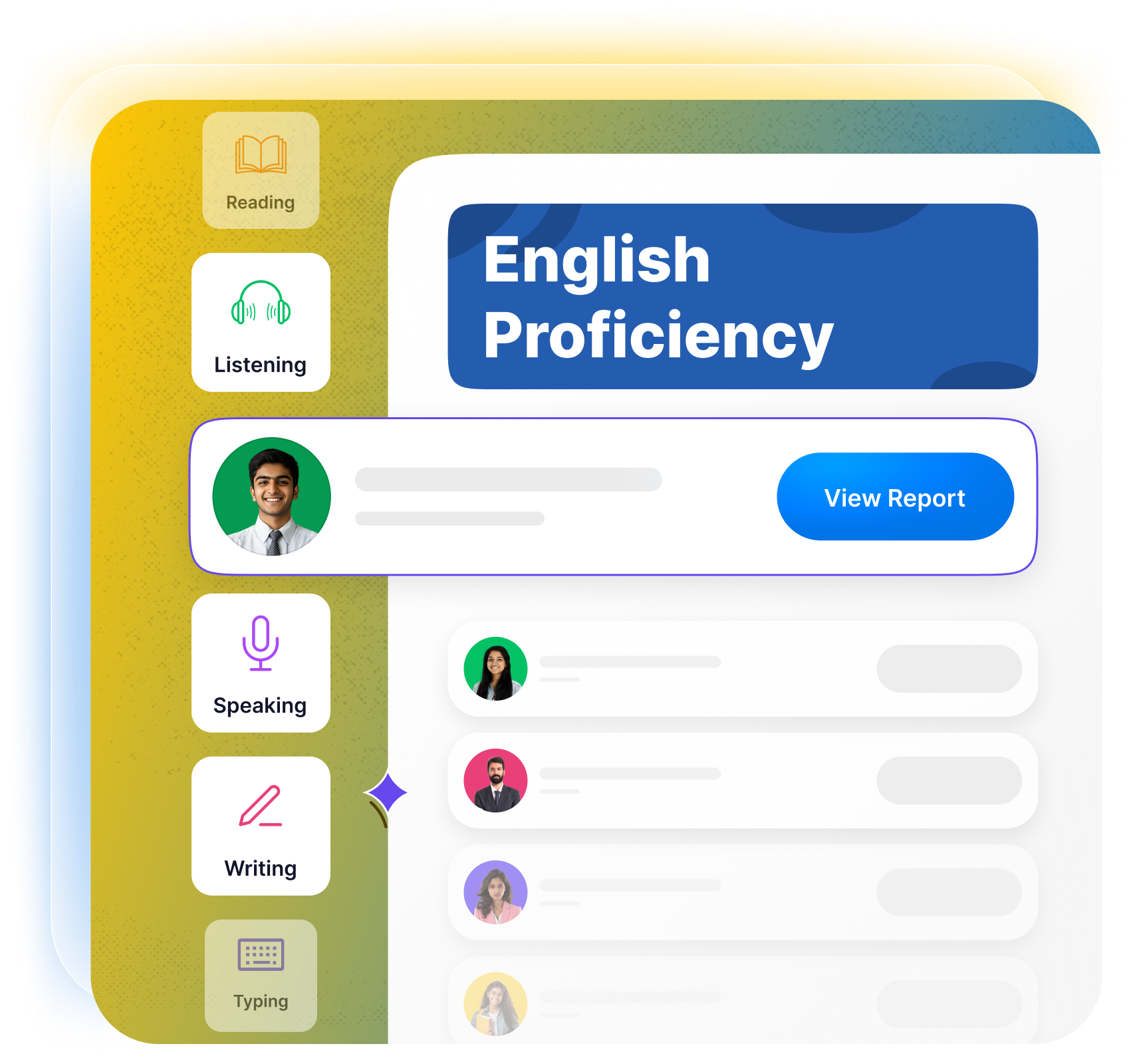English proficiency assessment report preview